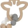 BamBam Eco-vriendelijk Houten Bijtring Giraffe - Wit - Baby Cadeau